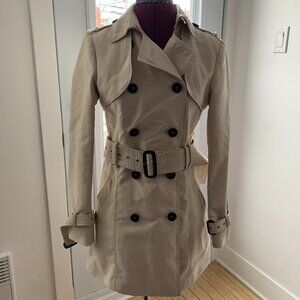 Zara Beige Trench Coat Small